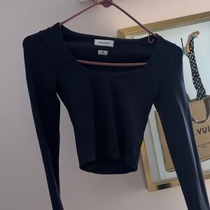 Aritzia Babaton NAVY Long Sleeve Top